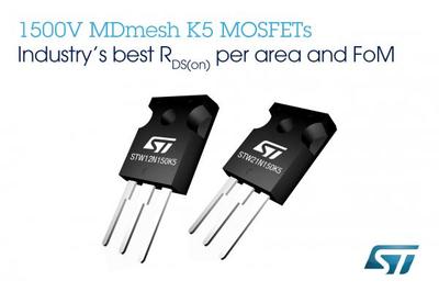 ST推出1500V超結(jié)功率MOSFET 智能電源革新的里程碑
